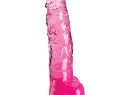 KING COCK - CLEAR REALISTIC PENIS WITH BALLS 16.5 CM PINK