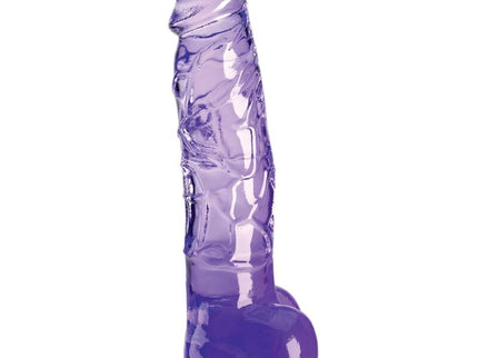 KING COCK - CLEAR REALISTIC PENIS WITH BALLS 16.5 CM PURPLE