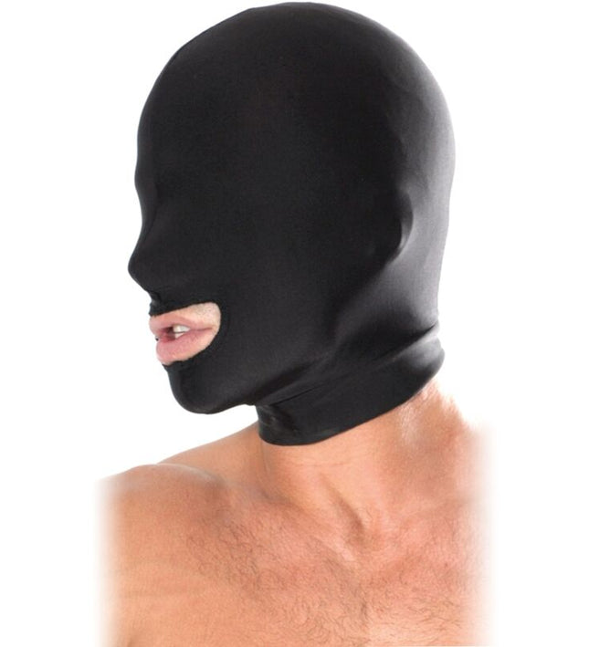 FETISH FANTASY SERIES - OPEN MOUTH HOOD BLACK