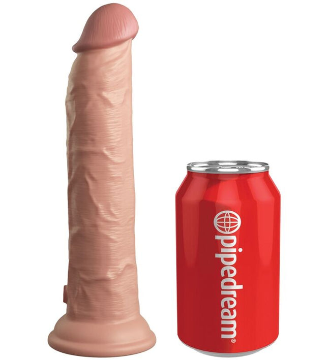 KING COCK - ELITE REALISTIC DILDO VIBRATOR & SILICONE REMOTE CONTROL 23 CM