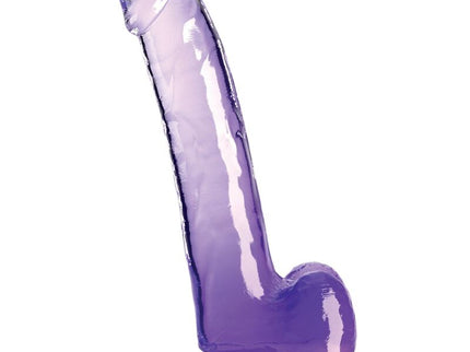 KING COCK - CLEAR DILDO WITH TESTICLES 20.3 CM PURPLE