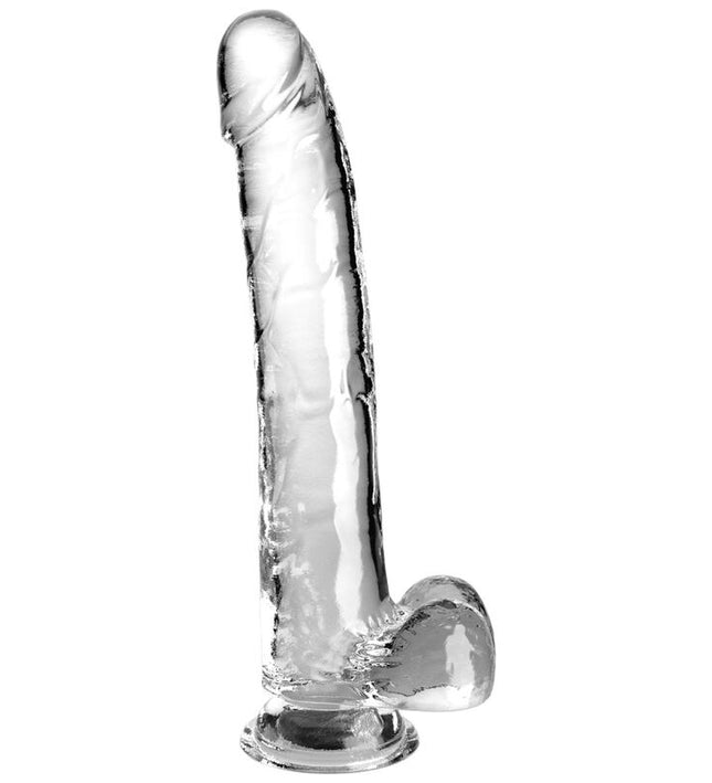 KING COCK - CLEAR DILDO WITH TESTICLES 24.8 CM TRANSPARENT