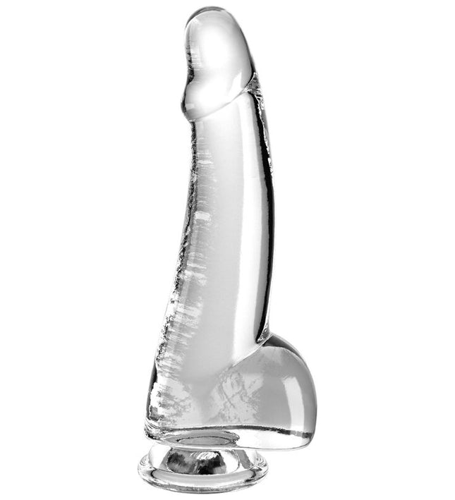 KING COCK - CLEAR DILDO WITH TESTICLES 15.2 CM TRANSPARENT