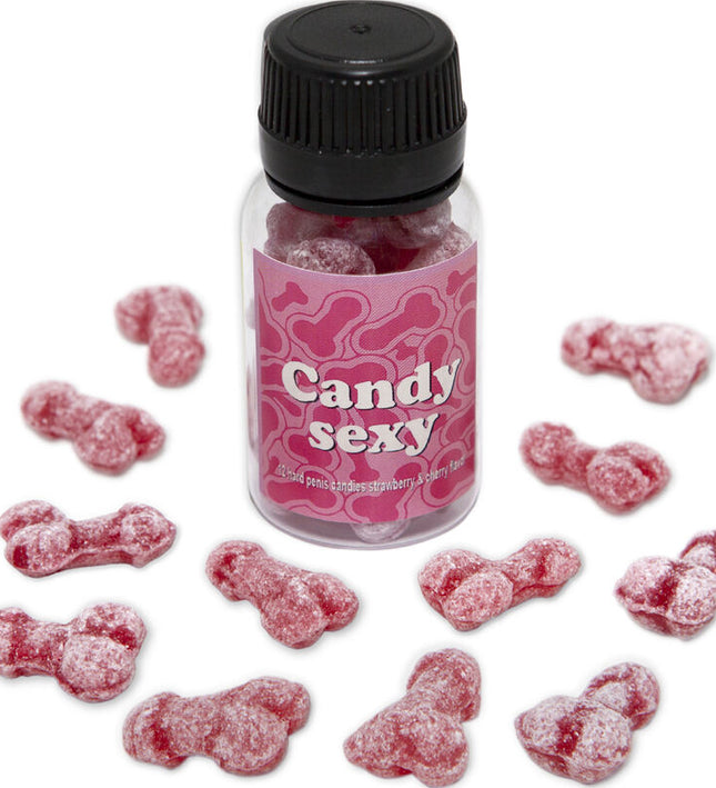 DIABLO PICANTE - CANDY SEXY JAR OF 12 STRAWBERRY-CHERRY FLAVOR GUMMIES