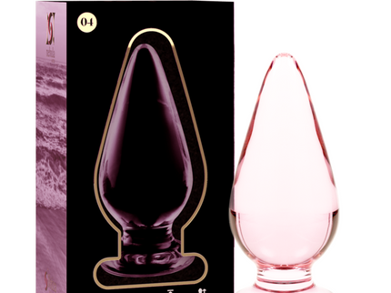 NEBULA SERIES BY IBIZA - MODEL 4 ANAL PLUG BOROSILICATE GLASS PINK 11 CM -O- 5 CM