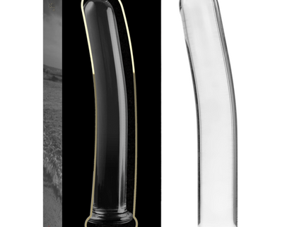 NEBULA SERIES BY IBIZA - MODEL 9 DILDO BOROSILICATE GLASS CLEAR 15.5 CM -O- 2.5 CM
