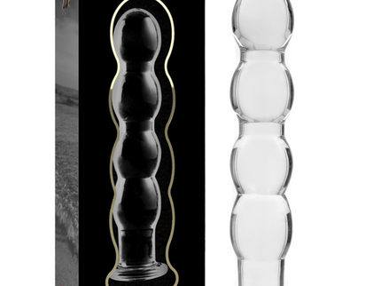 NEBULA SERIES BY IBIZA - MODEL 10 DILDO BOROSILICATE GLASS CLEAR 16.5 CM -O- 3.5 CM