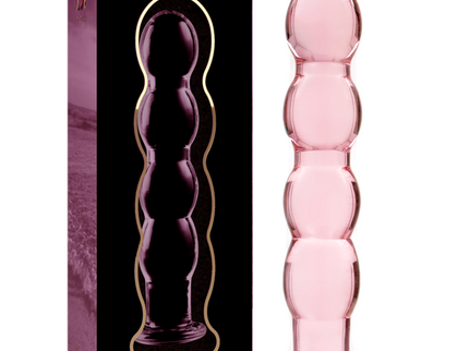 NEBULA SERIES BY IBIZA - MODEL 10 DILDO BOROSILICATE GLASS PINK 16.5 CM -O- 3.5 CM