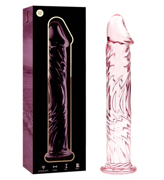 NEBULA SERIES BY IBIZA - MODEL 12 DILDO BOROSILICATE GLASS PINK 17 CM -O- 3.5 CM