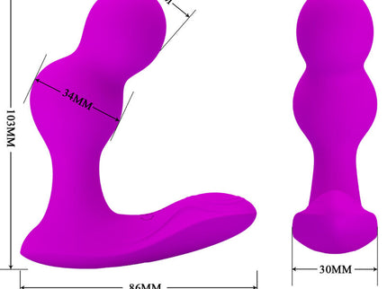 PRETTY LOVE - TERRANCE ANAL VIBRATOR MASSAGER WITH REMOTE CONTROL