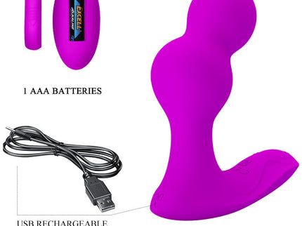 PRETTY LOVE - TERRANCE ANAL VIBRATOR MASSAGER WITH REMOTE CONTROL