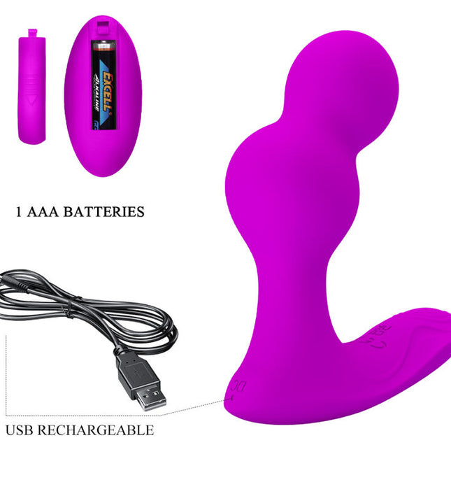 PRETTY LOVE - TERRANCE ANAL VIBRATOR MASSAGER WITH REMOTE CONTROL