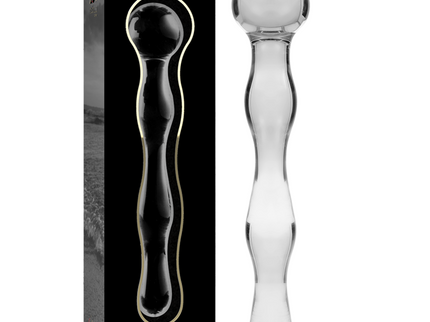 NEBULA SERIES BY IBIZA - MODEL 13 DILDO BOROSILICATE GLASS CLEAR 18 CM -O- 3.5 CM