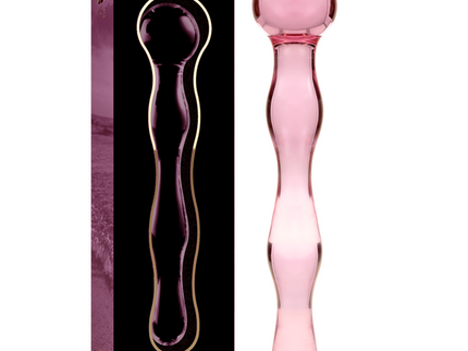 NEBULA SERIES BY IBIZA - MODEL 13 DILDO BOROSILICATE GLASS PINK 18 CM -O- 3.5 CM