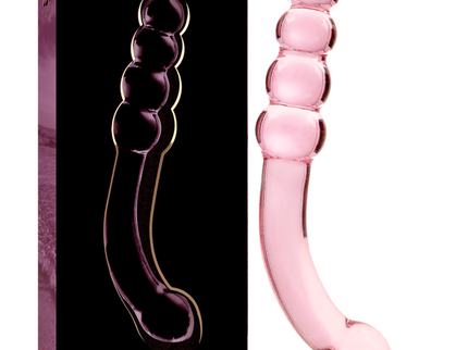 NEBULA SERIES BY IBIZA - MODEL 14 DILDO BOROSILICATE GLASS PINK 18.5 CM -O- 3 CM