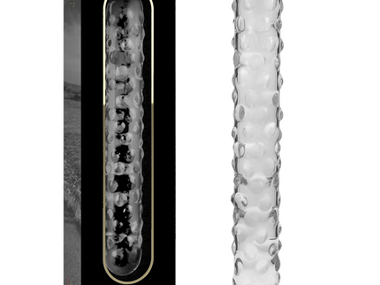 NEBULA SERIES BY IBIZA - MODEL 15 DILDO BOROSILICATE GLASS CLEAR 18.5 CM -O- 3 CM