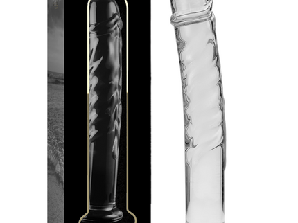 NEBULA SERIES BY IBIZA - MODEL 16 DILDO BOROSILICATE GLASS CLEAR 18.5 CM -O- 3 CM
