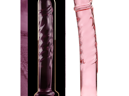 NEBULA SERIES BY IBIZA - MODEL 16 DILDO BOROSILICATE GLASS PINK 18.5 CM -O- 3 CM