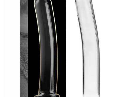 NEBULA SERIES BY IBIZA - MODEL 17 DILDO BOROSILICATE GLASS CLEAR 18.5 CM -O- 3 CM