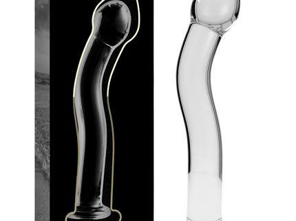 NEBULA SERIES BY IBIZA - MODEL 18 DILDO BOROSILICATE GLASS CLEAR 18.5 CM -O- 3.5 CM