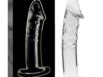 NEBULA SERIES BY IBIZA - MODEL 19 DILDO BOROSILICATE GLASS CLEAR 18.5 CM -O- 4 CM