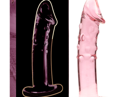 NEBULA SERIES BY IBIZA - MODEL 19 DILDO BOROSILICATE GLASS PINK 18.5 CM -O- 4 CM