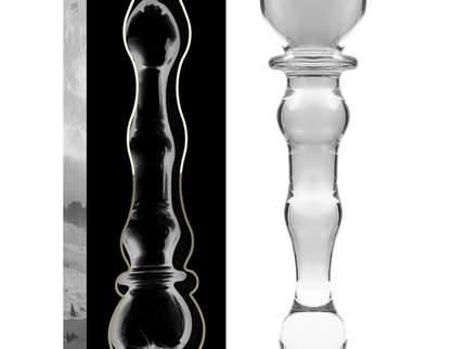 NEBULA SERIES BY IBIZA - MODEL 21 DILDO BOROSILICATE GLASS CLEAR 20.5 CM -O- 3.5 CM