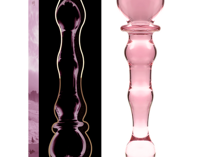 NEBULA SERIES BY IBIZA - MODEL 21 DILDO BOROSILICATE GLASS PINK 20.5 CM -O- 3.5 CM
