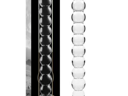NEBULA SERIES BY IBIZA - MODEL 22 DILDO BOROSILICATE GLASS CLEAR 21.5 CM -O- 2.5 CM