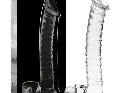 NEBULA SERIES BY IBIZA - MODEL 23 DILDO BOROSILICATE GLASS CLEAR 21.5 CM -O- 4 CM