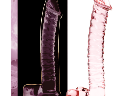 NEBULA SERIES BY IBIZA - MODEL 23 DILDO BOROSILICATE GLASS PINK 21.5 CM -O- 4 CM