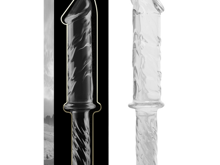 NEBULA SERIES BY IBIZA - MODEL 24 DILDO BOROSILICATE GLASS CLEAR 28.5 CM -O- 5 CM