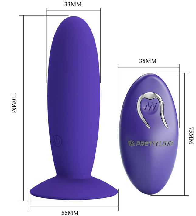 PRETTY LOVE - YOUTH PLUG ANAL VIBRATOR REMOTE CONTROL VIOLET