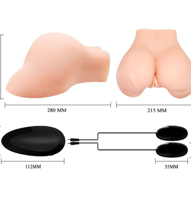 CRAZY BULL - VAGINA AND ANUS WITH REALISTIC MESH WITH VIBRATION