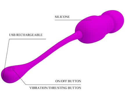 PRETTY LOVE - CALLIE PURPLE RECHARGEABLE VIBRATING EGG
