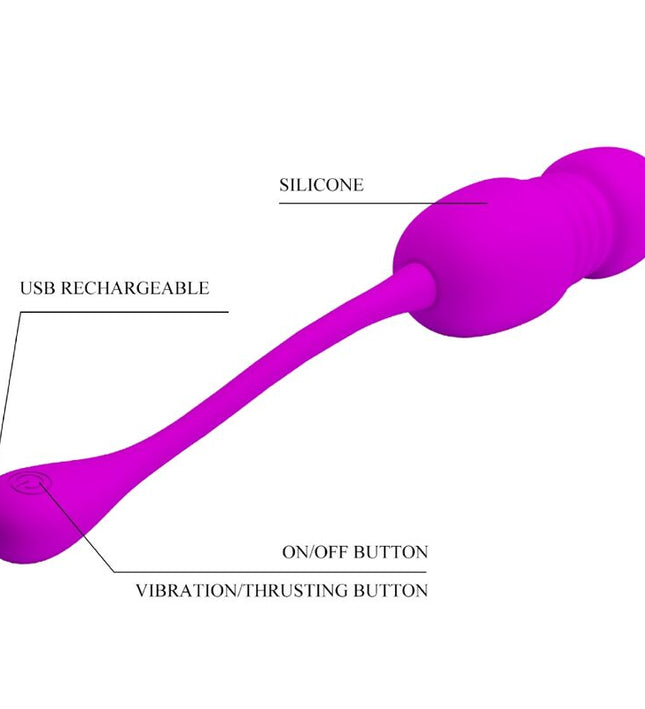 PRETTY LOVE - CALLIE PURPLE RECHARGEABLE VIBRATING EGG