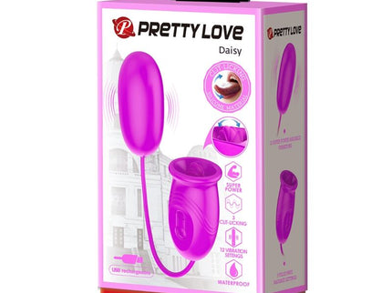 PRETTY LOVE - DAISY DUAL EGG RECHARGEABLE VIBRATOR PURPLE