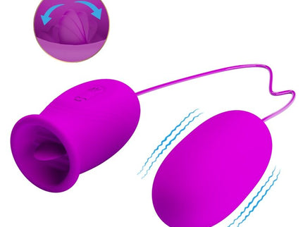PRETTY LOVE - DAISY DUAL EGG RECHARGEABLE VIBRATOR PURPLE