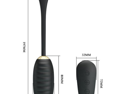 PRETTY LOVE - DOREEN LUXURY RECHARGEABLE VIBRATING EGG BLACK REMOTE CONTROL