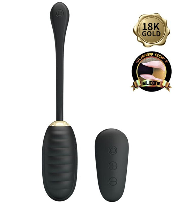 PRETTY LOVE - DOREEN LUXURY RECHARGEABLE VIBRATING EGG BLACK REMOTE CONTROL