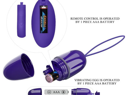 PRETTY LOVE - SELKIE YOUTH MINI VIBRATING EGG VIOLET REMOTE CONTROL