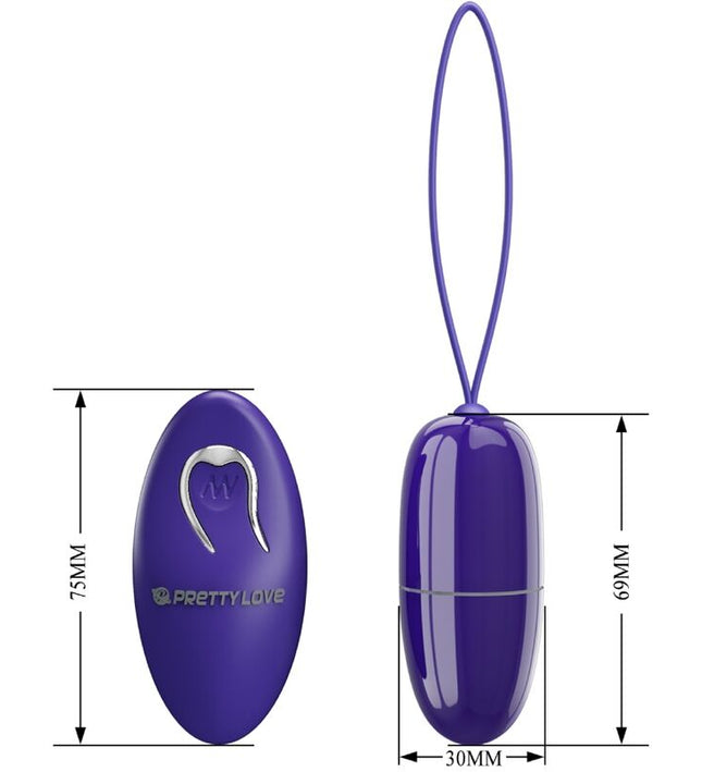 PRETTY LOVE - SELKIE YOUTH MINI VIBRATING EGG VIOLET REMOTE CONTROL