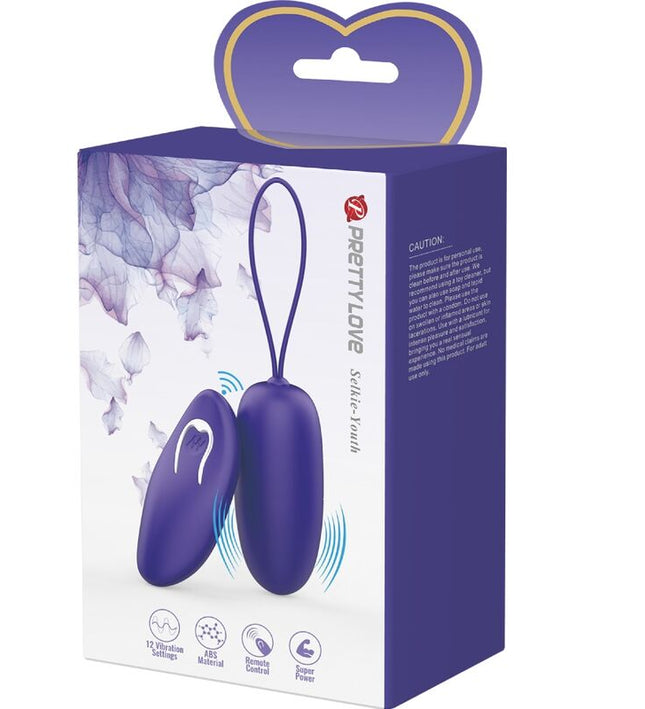 PRETTY LOVE - SELKIE YOUTH MINI VIBRATING EGG VIOLET REMOTE CONTROL