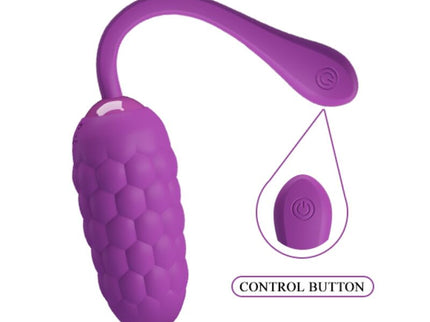 PRETTY LOVE - VIBRATING EGG WITH PURPLE RECHARGEABLE MARINE TEXTURE