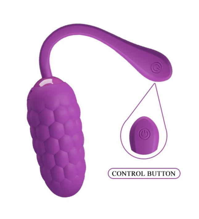 PRETTY LOVE - VIBRATING EGG WITH PURPLE RECHARGEABLE MARINE TEXTURE
