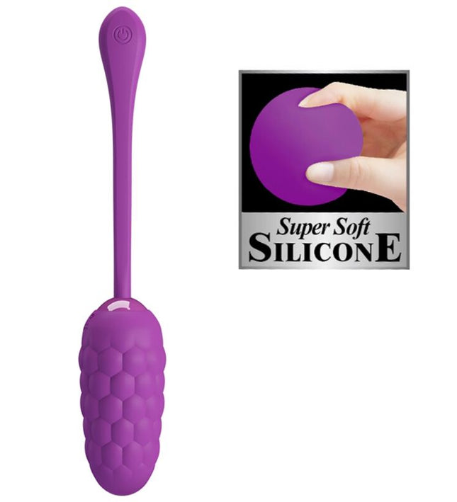 PRETTY LOVE - VIBRATING EGG WITH PURPLE RECHARGEABLE MARINE TEXTURE