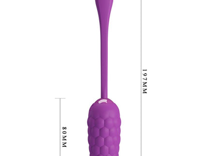 PRETTY LOVE - VIBRATING EGG WITH PURPLE RECHARGEABLE MARINE TEXTURE