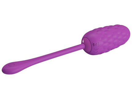 PRETTY LOVE - VIBRATING EGG WITH PURPLE RECHARGEABLE MARINE TEXTURE