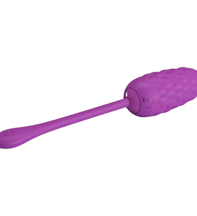 PRETTY LOVE - VIBRATING EGG WITH PURPLE RECHARGEABLE MARINE TEXTURE