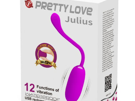 PRETTY LOVE - JULIUS WATERPROOF-RECHARGEABLE VIBRATING EGG PURPLE